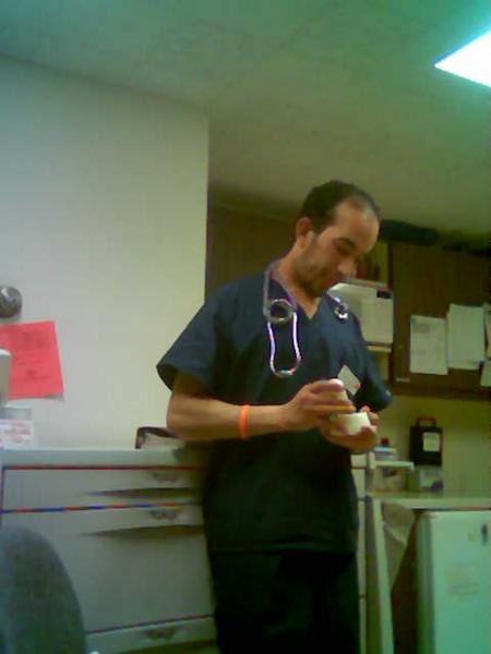 making the medications ready..